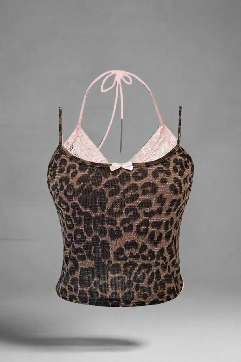 Lace Patchwork Camisole Crop Top
